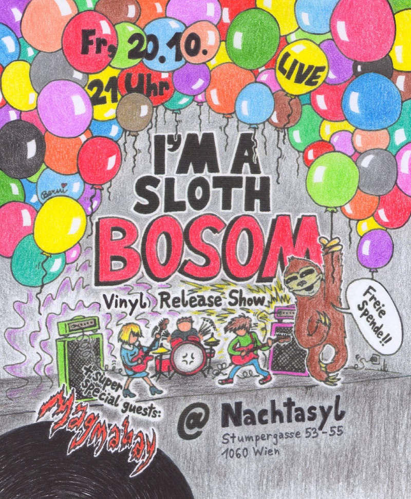 Flyer BOSOM Vinyl Release 2017